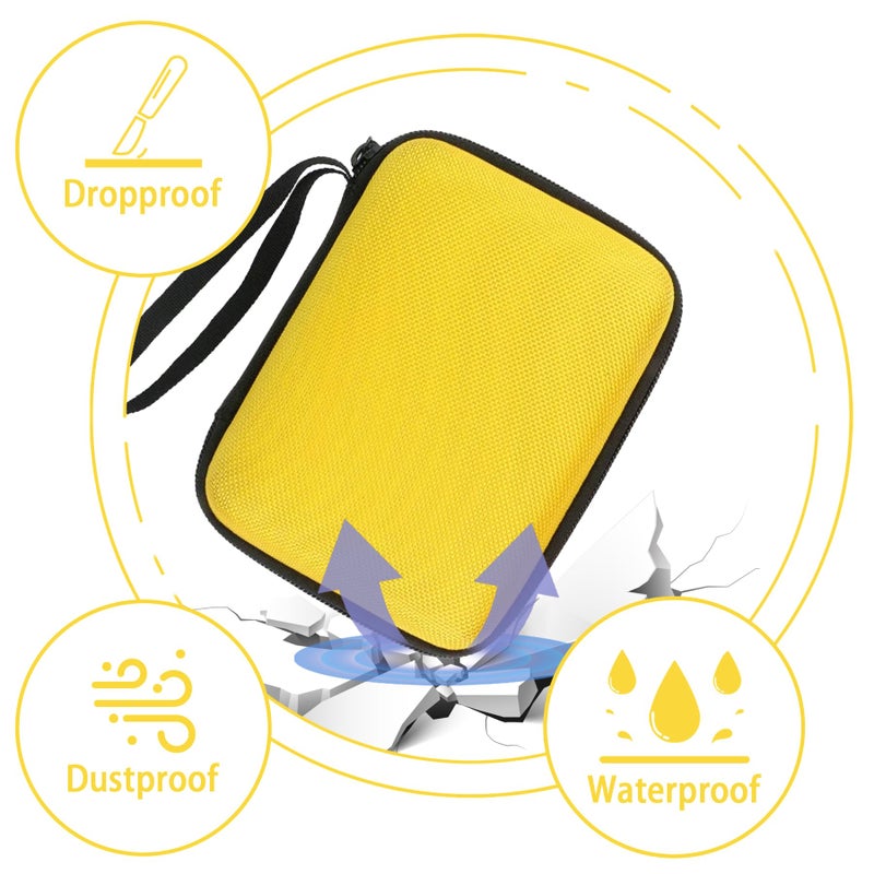 Aenllosi Hard Carrying Case for Kodak Mini Shot 3 Retro/Square Printer, Film Cartridge Holder (Case Only, Black & Yellow) - Image 5